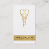Haar Stylist Gold Scissors - Grafische zaken Visitekaartje (Voorkant)
