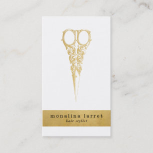 Haar Stylist Gold Scissors - Grafische zaken Visitekaartje