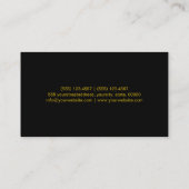 Haar Stylist Gold Scissors Script Moderne Zebra #6 Visitekaartje (Achterkant)