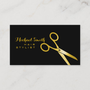 Haar Stylist Gold Scissors Visitekaartje