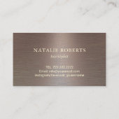 Haar Stylist Gold Script Modern Copper Salon Visitekaartje (Achterkant)