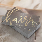 Haar Stylist Gold Script Modern Copper Salon Visitekaartje