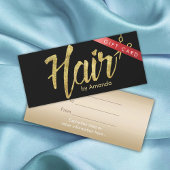 Haar Stylist Gold Script Salon Cadeaubonnen