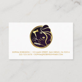 Haar Stylist Gold Script Scissors Comb Dryer Visitekaartje