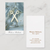 Haar stylist goud glitter marmer visitekaartje (Voorkant / Achterkant)