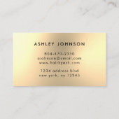 Haar Stylist Goud Modern Metallic Professional Visitekaartje (Achterkant)