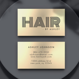 Haar Stylist Goud Modern Metallic Professional Visitekaartje