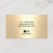 Haar Stylist Gouden Glitter Drips Schoonheidssalon Visitekaartje (Achterkant)