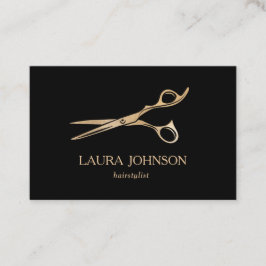 Haar Stylist Gouden Glitter Schaar Visitekaartje