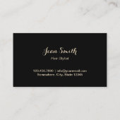 Haar Stylist Gouden Schaar & Bloem Moderne Strepen Visitekaartje (Achterkant)