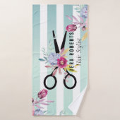 Haar Stylist Gouden Schaar Bloemen & Schoonheid Sa Badhanddoek (Badhanddoek)