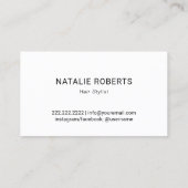 Haar Stylist Gouden Schaar Classy Lederen Textuur Visitekaartje (Achterkant)