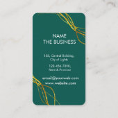 Haar Stylist Gouden Schaar Groene Salon Spa Visitekaartje (Achterkant)