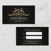 Haar Stylist Gouden Schaar Haar Salon Afspraak Afsprakenkaartje (Voorkant / Achterkant)