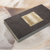 Haar Stylist Gouden Schaar Logo Classy Leather Visitekaartje