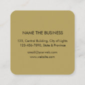 Haar Stylist Gouden Schaar Paarse Maan Salon Vierkante Visitekaartje (Achterkant)