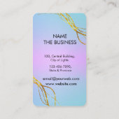 Haar Stylist Gouden Schaar Paarse Salon Spa Visitekaartje (Achterkant)