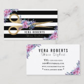 Haar Stylist Gouden Schaar & Schoonheidssalon Bloe Visitekaartje (Voorkant / Achterkant)