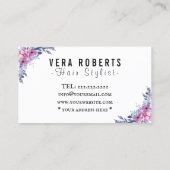 Haar Stylist Gouden Schaar & Schoonheidssalon Bloe Visitekaartje (Achterkant)