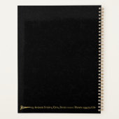 Haar Stylist Gouden Schaar Zwart Damast Luxe Planner (Achterkant)