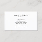 Haar Stylist Gouden Schaar Zwart Wit Streep Visitekaartje (Achterkant)