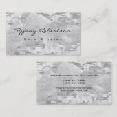 Haar Stylist Grijze Muur Brick Design Modern Chic Visitekaartje (Voorkant / Achterkant)