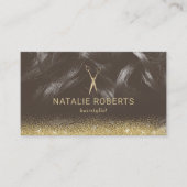 Haar Stylist Haarsalon Kapper Gouden Schaar Visitekaartje (Voorkant)