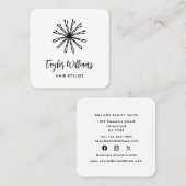 Haar Stylist Haarstylist Kapsalon Bobby Pins Vierkante Visitekaartje (Voorkant / Achterkant)