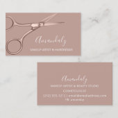 Haar Stylist Hairdresser Roos Gold Scissors Visitekaartje (Voorkant / Achterkant)