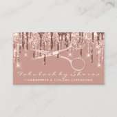 Haar Stylist Hairdresser Scissors Roos Drijft Blus Visitekaartje (Voorkant)