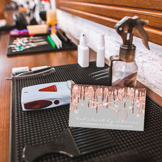 Haar Stylist Hairdresser Scissors Roos Grey Driver Visitekaartje