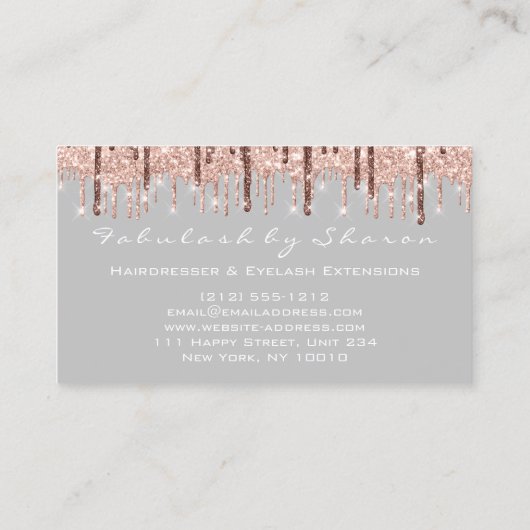 Haar Stylist Hairdresser Scissors Roos Grey Driver Visitekaartje (Achterkant)