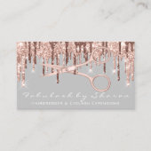 Haar Stylist Hairdresser Scissors Roos Grey Driver Visitekaartje (Voorkant)