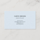 Haar Stylist Handgeschreven minimalistisch paasbla Visitekaartje (Achterkant)