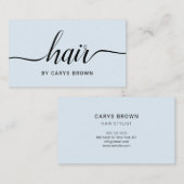 Haar Stylist Handgeschreven minimalistisch paasbla Visitekaartje (Voorkant / Achterkant)