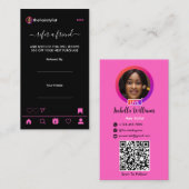 Haar Stylist Instagram QR Code Aanbevelingskaartje (Voorkant / Achterkant)