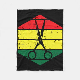 Haar-stylist Juneteenth Blm Black Geschiedenis Kap Fleece Deken