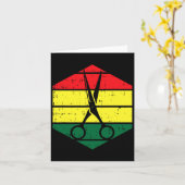 Haar-stylist Juneteenth Blm Black Geschiedenis Kap Kaart (Gele Bloem)