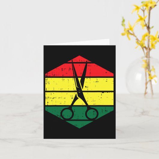 Haar-stylist Juneteenth Blm Black Geschiedenis Kap Kaart (Gele Bloem)