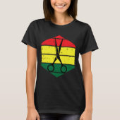 Haar-stylist Juneteenth Blm Black Geschiedenis Kap T-shirt (Voorkant)