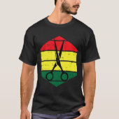 Haar-stylist Juneteenth Blm Black Geschiedenis Kap T-shirt (Voorkant)