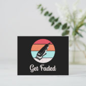 Haar Stylist Kapper Get Faded Gift Briefkaart (Staand voorkant)