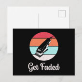 Haar Stylist Kapper Get Faded Gift Briefkaart (Voorkant / Achterkant)