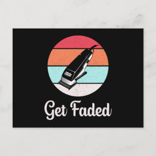Haar Stylist Kapper Get Faded Gift Briefkaart