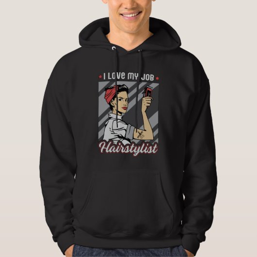Haar Stylist Kapper Kapper Schaar Haar Gift Hoodie (Voorkant)