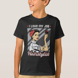 Haar Stylist Kapper Kapper Schaar Haar Gift T-shirt