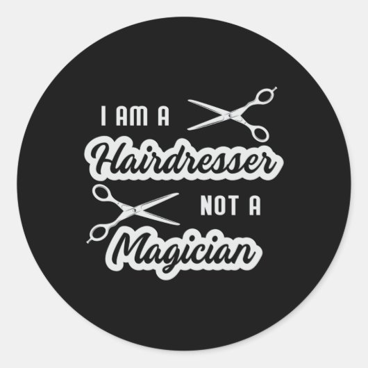 Haar Stylist Kapper Schaar Haar Kapper Gift Ronde Sticker (Voorkant)