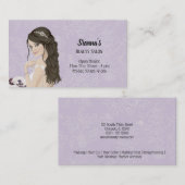 Haar stylist kiest achtergrondkleur visitekaartje (Voorkant / Achterkant)