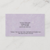 Haar stylist kiest achtergrondkleur visitekaartje (Achterkant)