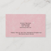 Haar stylist kiest achtergrondkleur visitekaartje (Achterkant)